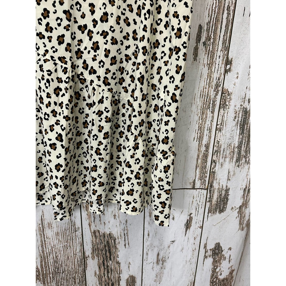 Hayden Leopard Print Dress Ruffle Hemline - Picture 6 of 8
